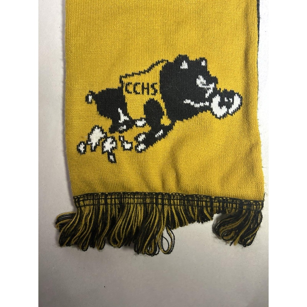 Colquitt County Packers Football Scarf Georgia Moultrie Hog Hawg Black Gold - Picture 3 of 4